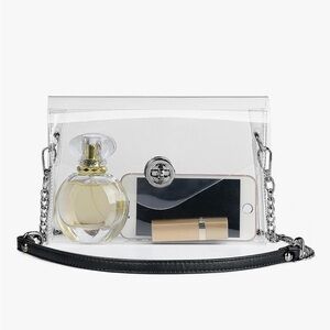 Clear Purse for Women Stadium Approved, Clear Crossbody Bag,
Semi Black new 🆕